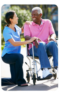 A member of the PBT Safer Care team supporting a client